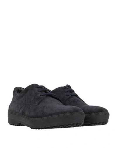 Tod's Laced Shoes In Blue