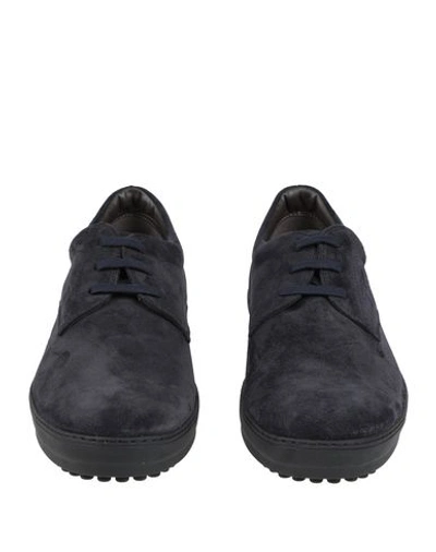 Tod's Laced Shoes In Blue