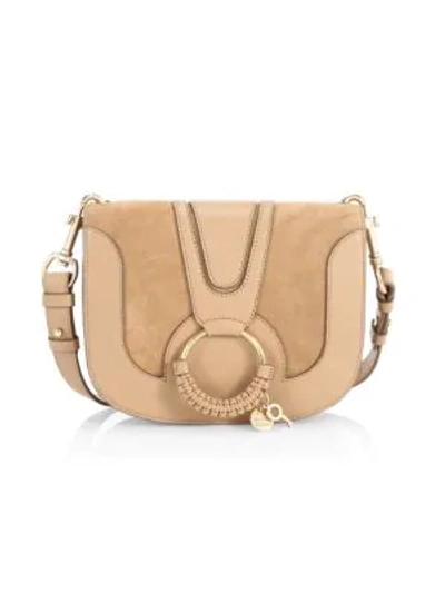 Shop See By Chloé Small Hana Leather Crossbody Bag In Coconut Brown