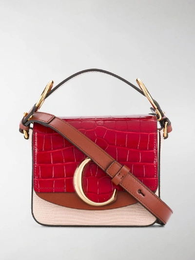 Shop Chloé C Plaque Crossbody Bag In Pink