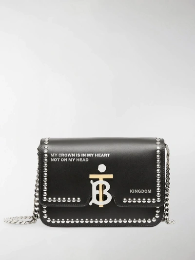 Shop Burberry Small Tb Montage Bag In Black