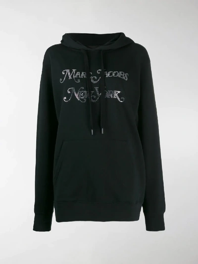 Shop Marc Jacobs Logo Hoodie In Black