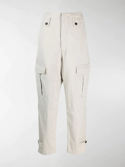 Shop Isabel Marant Étoile Straight Utility Trousers In Neutrals
