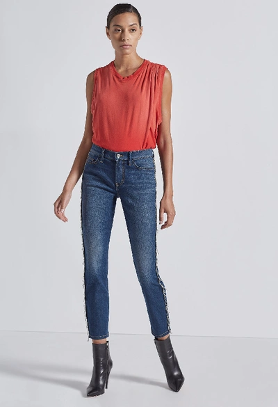 Shop Current Elliott The Chained Stiletto Jean In Hellberg W,chain