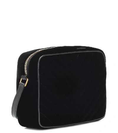 Shop Saint Laurent Lou Camera Leather Crossbody Bag In Black