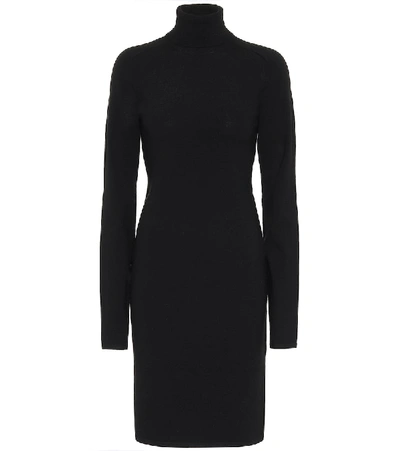 Shop Helmut Lang Wool-blend Sweater Dress In Black