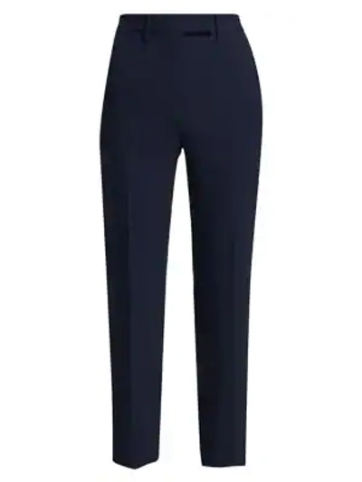 Shop Etro Straight-leg Trousers In Navy