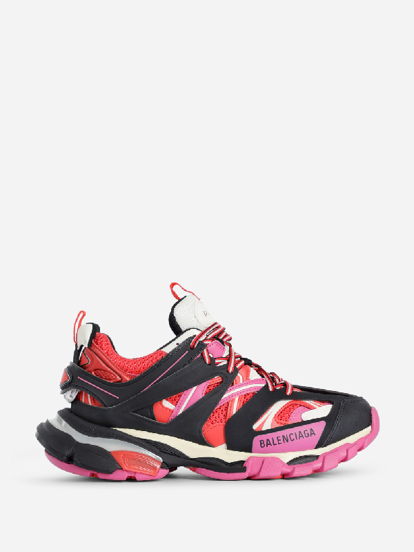 balenciaga track black and red
