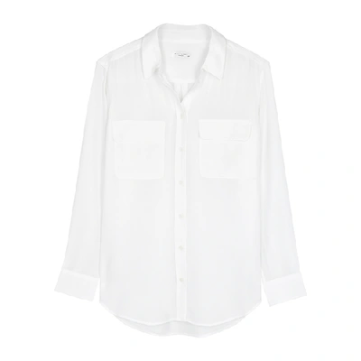Shop Equipment Slim Signature White Silk Shirt