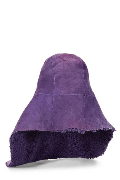 Pre-owned Louis Vuitton Purple Shearling Hat