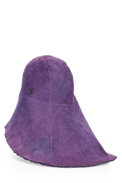 Pre-owned Louis Vuitton Purple Shearling Hat