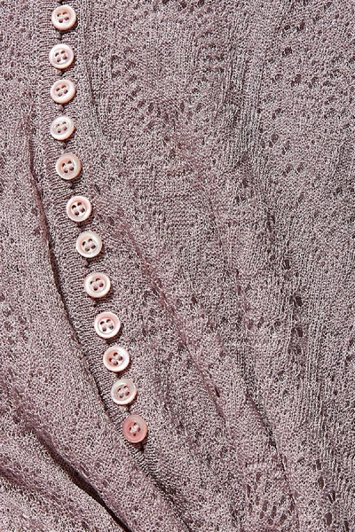 Pre-owned John Galliano 1998 Purple Knit & Lace Dress