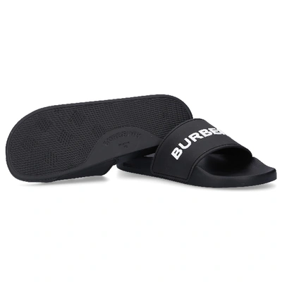 Shop Burberry Beach Sandals 8009773 In Black