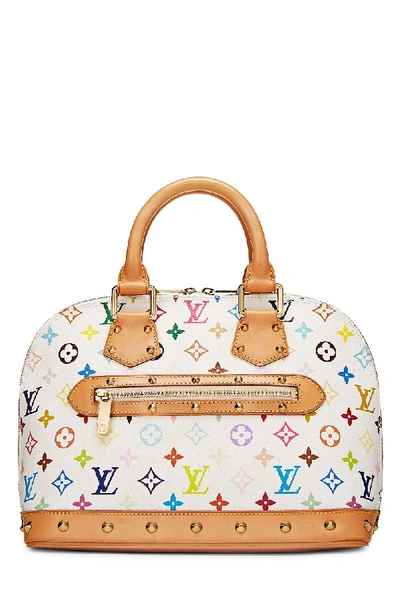 Pre-owned Louis Vuitton Takashi Murakami X  White Monogram Multicolore Alma Mm