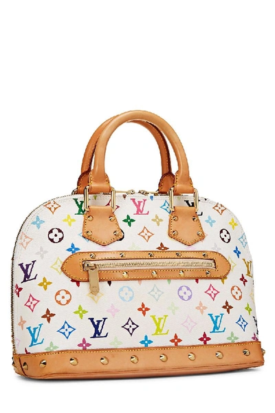 Pre-owned Louis Vuitton Takashi Murakami X  White Monogram Multicolore Alma Mm