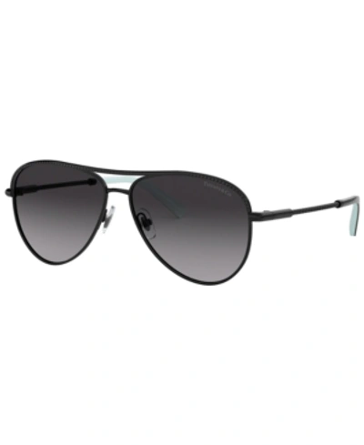 Shop Tiffany & Co Sunglasses, Tf3062 57 In Black/grey Gradient