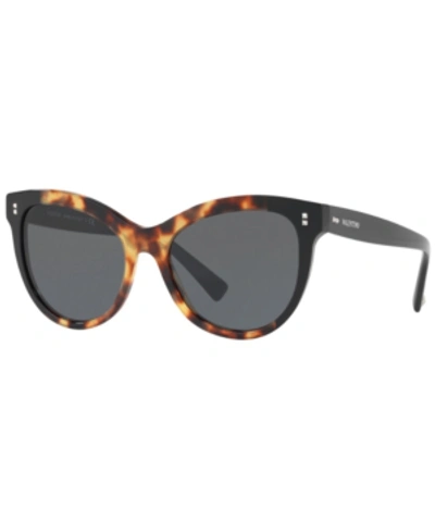 Shop Valentino Sunglasses, Va4013 54 In Havana Yellow Black/smoke