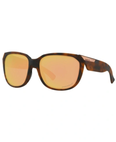 Shop Oakley Men's Polarized Sunglasses In Matte Brown Tortoise/prizm Rose Gold Polarized