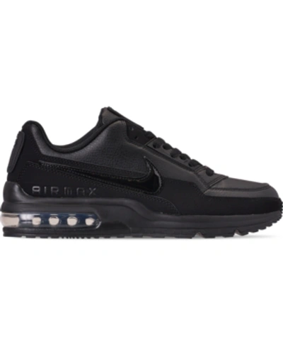 Shop Nike Men's Air Max Ltd 3 Running Sneakers From Finish Line In Black/black-black