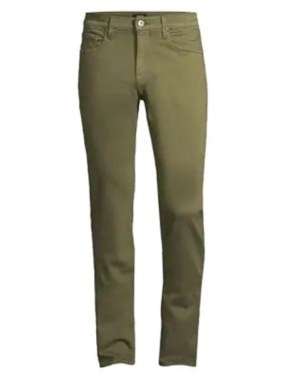 Shop Paige Jeans Federal Slim Straight-fit Jeans In Olive Night