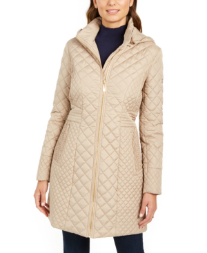 via spiga quilted hooded coat