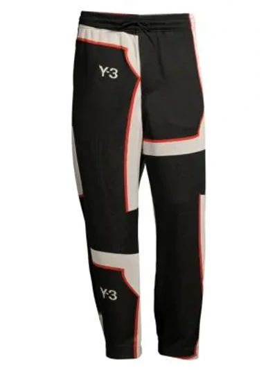 Shop Y-3 Logo Jacquard Track Pants In Black