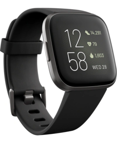 Shop Fitbit Versa 2 Black Elastomer Strap Touchscreen Smart Watch 39mm