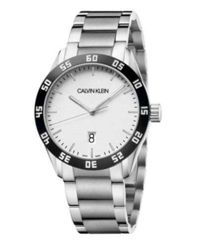 Shop Calvin Klein Unisex Compete Stainless Steel Bracelet Watch 42mm