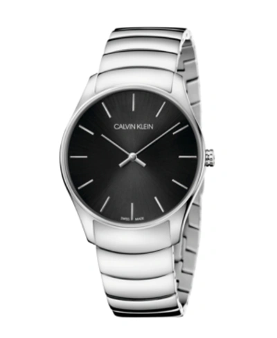 Shop Calvin Klein Unisex Classic Too Stainless Steel Bracelet Watch 38mm