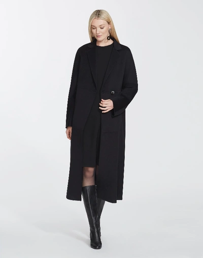 Shop Lafayette 148 Luxe Cashmere Sondra Coat In Black