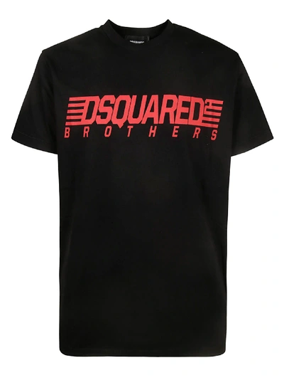 Shop Dsquared2 Logo T-shirt In Red/black