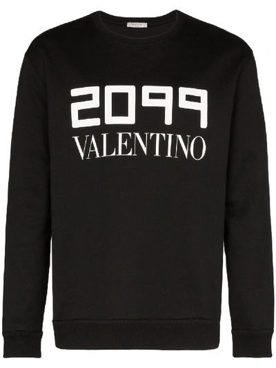 Shop Valentino 2099 Print Crewneck In No Black