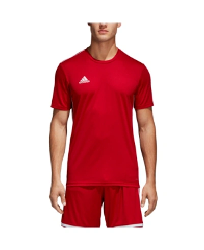 Shop Adidas Originals Men's Core18 Regular Fit Soccer Jersey In Power Red/white