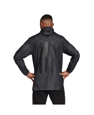 Shop Adidas Originals Men's Tango Climastorm 1/2 Zip 3-stripe Soccer Windbreaker In Open Grey