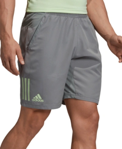 Shop Adidas Originals Adidas Men's Climacool 9" Tennis Shorts In Grey/green
