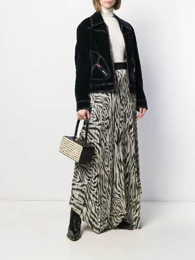 Shop Alice And Olivia Katz Long Skirt In Brown