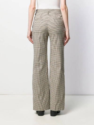 Shop Eudon Choi Tina Blend Wool Trousers In Brown