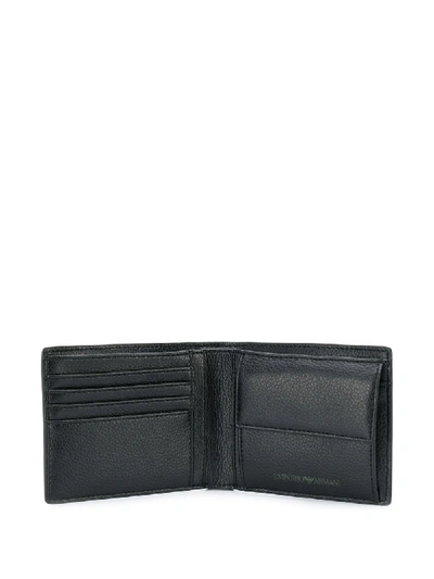 Shop Emporio Armani Leather Bifold Wallet In Black