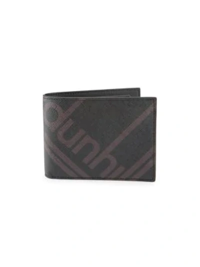Shop Dunhill Luggage Canvas Billfold Wallet In Black