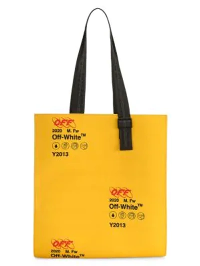 Shop Off-white Industrial Origami Tote In Yellow