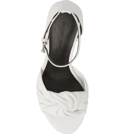 Shop Rebecca Minkoff Capriana Ankle Strap Sandal In Optic White Leather