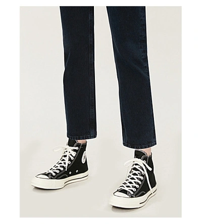 Shop Agolde Riley Straight High-rise Jeans In Satelite