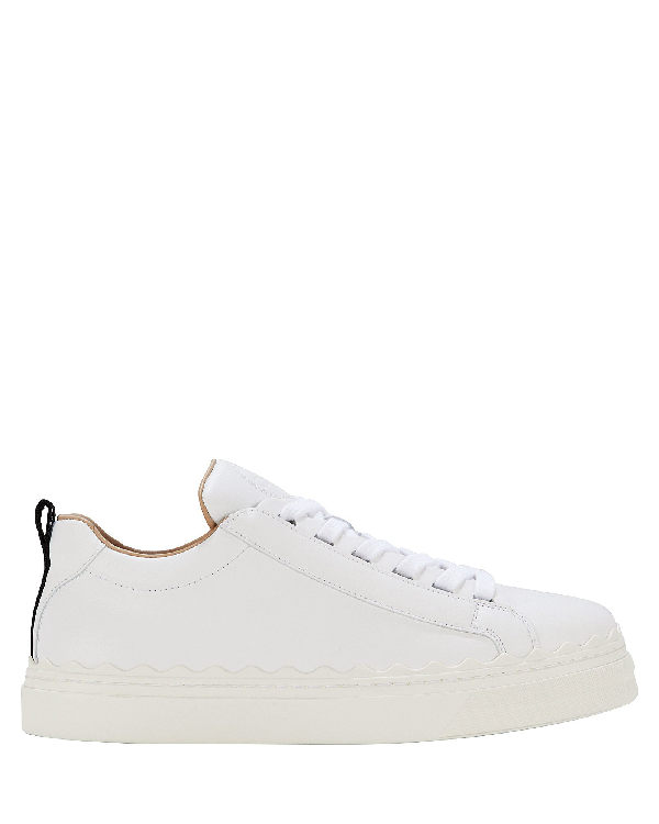 chloé lauren leather sneakers