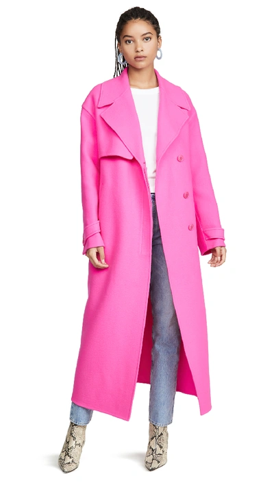 Shop Jacquemus Sabe Coat In Pink