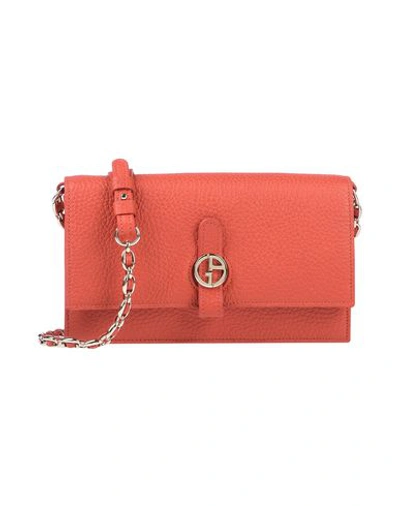 Shop Giorgio Armani Handbags In Red