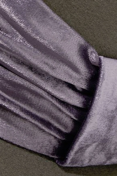 Shop Brunello Cucinelli Velvet-trimmed Cashmere-felt Fedora In Dark Gray