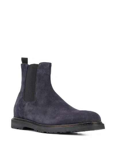 Shop Paul Smith Leather Ankle Boot In Blue