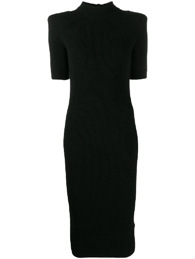 Shop Balmain Open-back Dress In Black