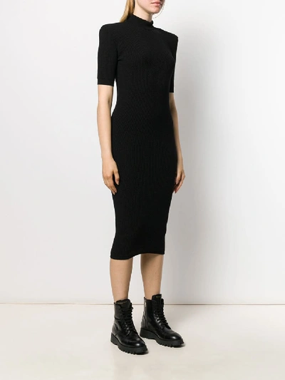 Shop Balmain Open-back Dress In Black