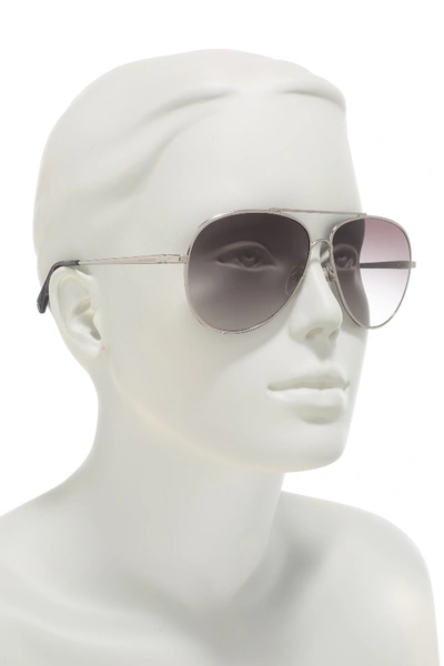 Shop Longchamp 61mm Aviator Sunglasses In Gunmetal